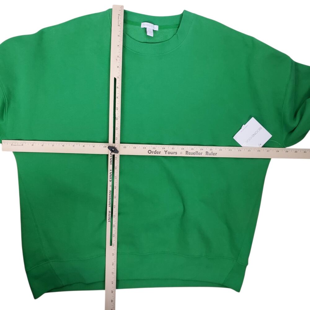 NEW Beyond Yoga Luxe Fleece Oversized Sweatshirt XL Home Court Green Crewneck - Picture 9 of 11
